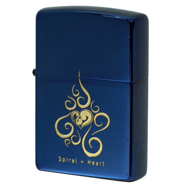 絶版/ヴィンテージ Zippo ジッポー 中古 2004年製造 Spiral Heart CHAOS スパイラルハート カオス BL  [A]使用感少なく状態が良い