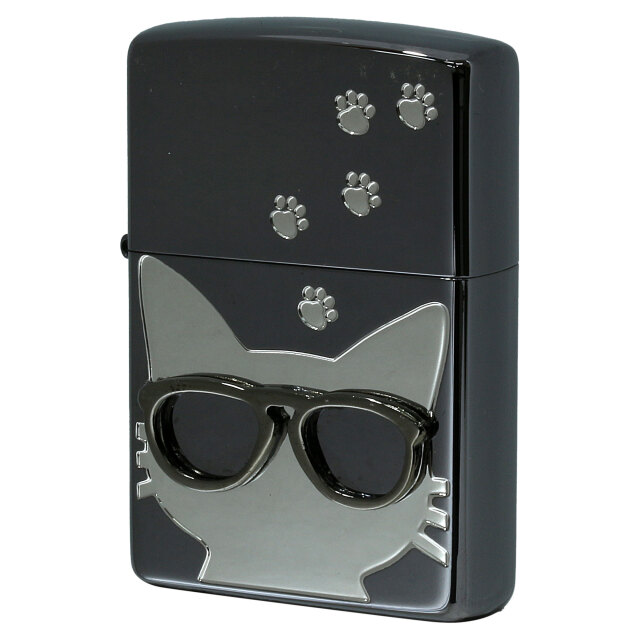 絶版/ヴィンテージ Zippo ジッポー 中古 2023年製造 Love Cat 猫が大好き サングラス シルバー BdCAT-SV  [S]ほぼ新品同様