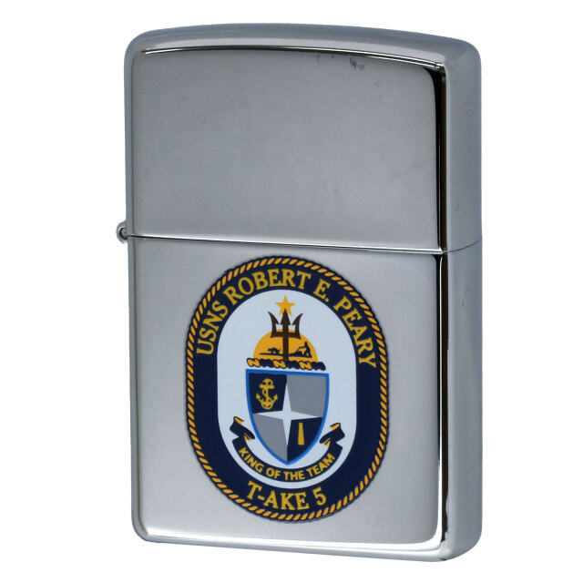 絶版/ヴィンテージ Zippo ジッポー 中古 2008年製造 USNS Robert E. Peary T-AKE 5 アメリカ海軍 乾貨物船  [S]ほぼ新品同様