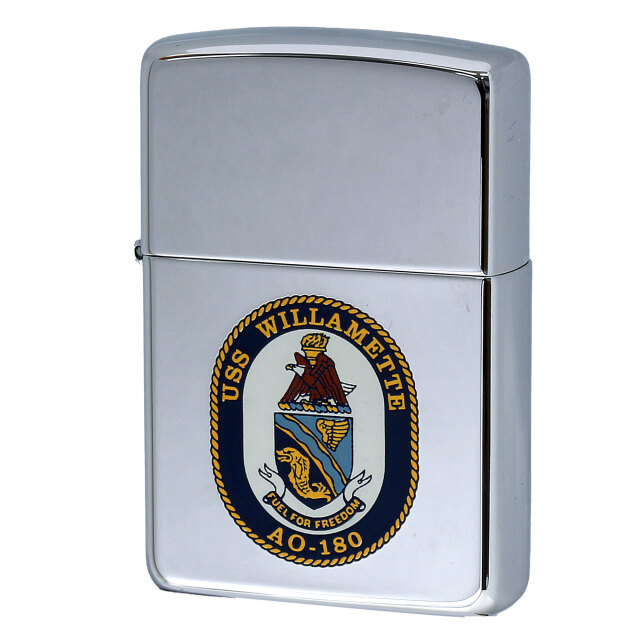 絶版/ヴィンテージ Zippo ジッポー 中古 1996年製造 USS Willamette AO-180 アメリカ海軍 シマロン級給油艦  [S]ほぼ新品同様