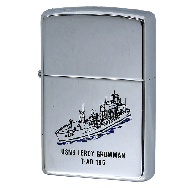 絶版/ヴィンテージ Zippo ジッポー 中古 2007年製造 USNS Leroy Grumman T-AO-195 アメリカ海軍 艦隊補給油母艦  [S]ほぼ新品同様