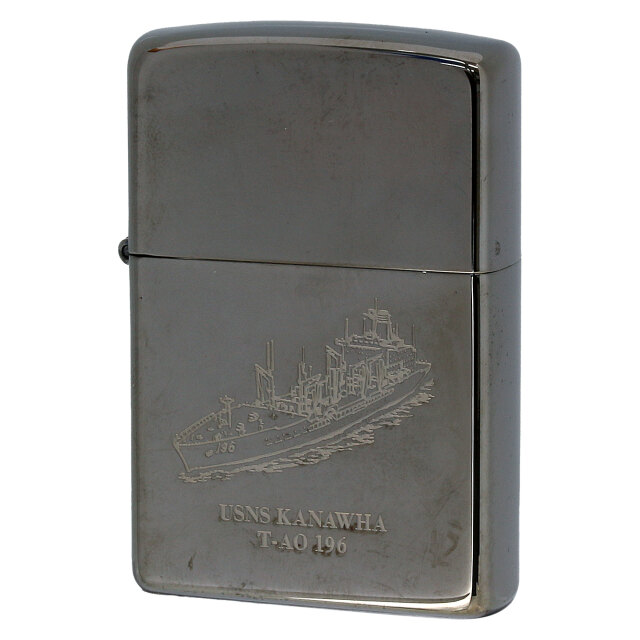 絶版/ヴィンテージ Zippo ジッポー 中古 2008年製造 USNS Kanawha T-AO-196 アメリカ海軍 艦隊補給給油船  [S]ほぼ新品同様