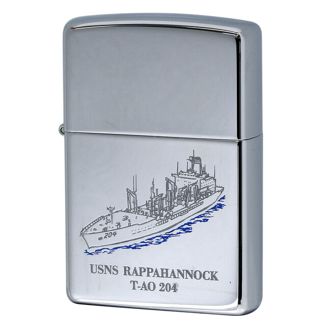 絶版/ヴィンテージ Zippo ジッポー 中古 2007年製造 USNS Rappahannock T-AO-204 アメリカ海軍 艦隊補給船  [S]ほぼ新品同様