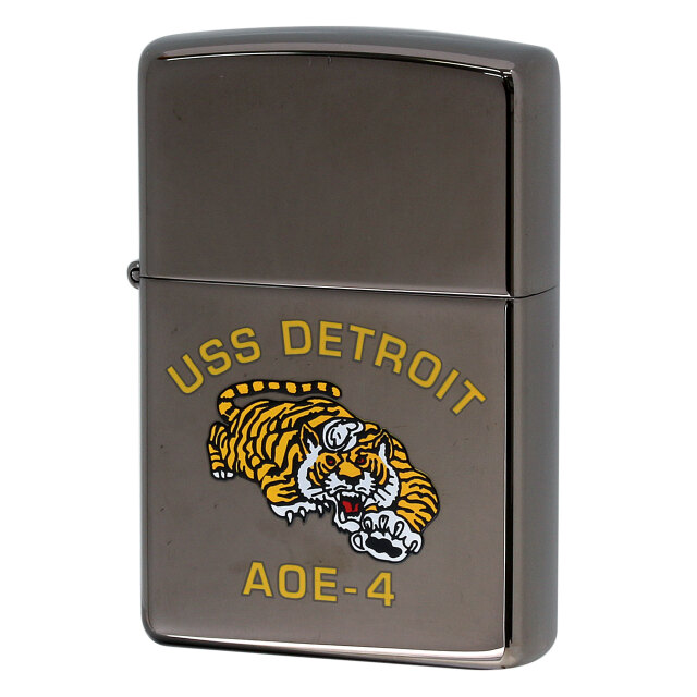 絶版/ヴィンテージ Zippo ジッポー 中古 2003年製造 USS Detroit AOE-4 アメリカ海軍 高速戦闘支援艦  [S]ほぼ新品同様
