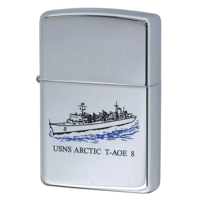 絶版/ヴィンテージ Zippo ジッポー 中古 2003年製造 USS Arctic AOE-8 アメリカ海軍 高速戦闘支援艦  [S]ほぼ新品同様