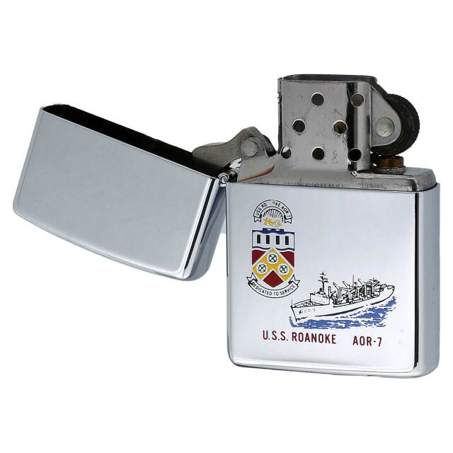絶版/ヴィンテージ Zippo ジッポー 中古 1991年製造USS Roanoke AOR-7