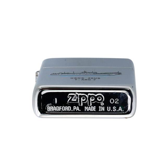 絶版/ヴィンテージ Zippo ジッポー 中古 2002年製造USNS Zeus T-ARC 7
