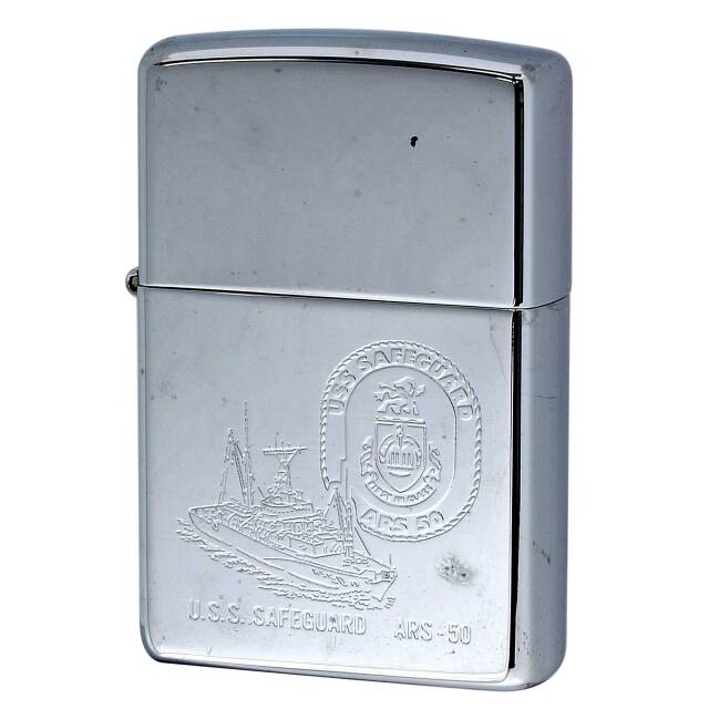 絶版/ヴィンテージ Zippo ジッポー 中古 2000年製造 USNS Safeguard T-ARS-50 アメリカ海軍 セーフガード級 救助・引き揚げ船  [S]ほぼ新品同様