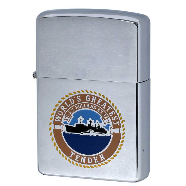 絶版/ヴィンテージ Zippo ジッポー 中古 1983年製造 USS Holland AS-32 アメリカ海軍 潜水艦母艦  [S]ほぼ新品同様