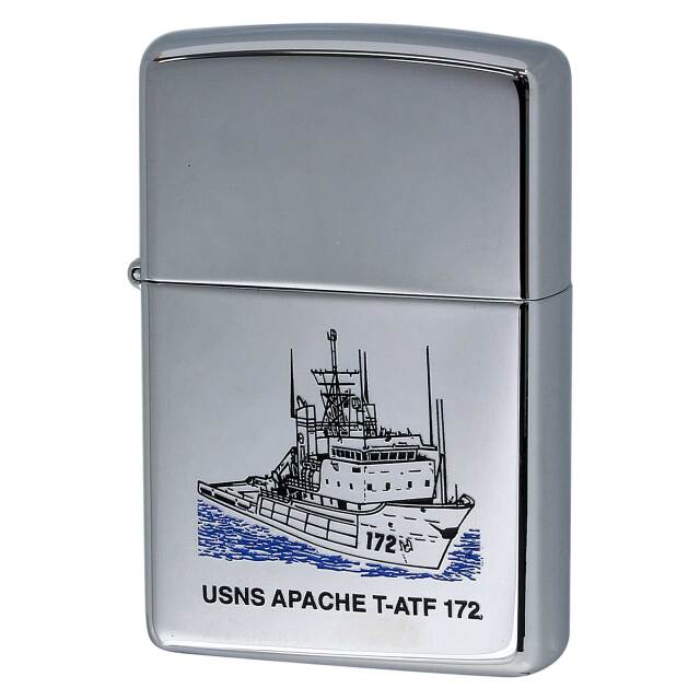 絶版/ヴィンテージ Zippo ジッポー 中古 2006年製造 USNS Apache T-ATF-172 アメリカ海軍 艦隊外洋タグボート  [S]ほぼ新品同様
