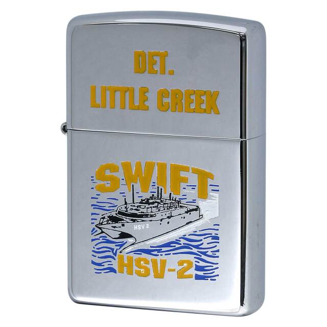絶版/ヴィンテージ Zippo ジッポー 中古 2004年製造 Swift HSV-2 アメリカ海軍 双胴高速輸送船  [S]ほぼ新品同様