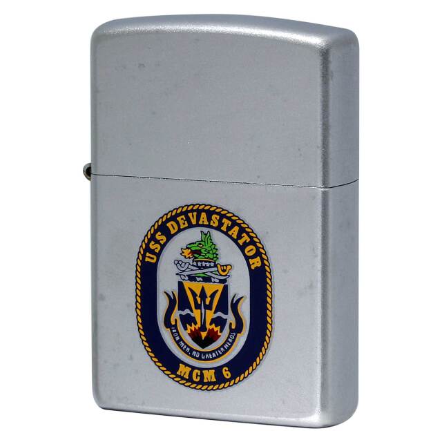 絶版/ヴィンテージ Zippo ジッポー 中古 2001年製造 USS Devastator MCM-5 アメリカ海軍 機雷掃討艦  [S]ほぼ新品同様