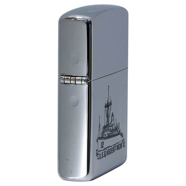 Zippo ヴィンテージ ジッポー キャンプ 焚き火 軍艦 海 スリム 海軍 絶版/ヴィンテージ Zippo ジッポー 中古 2002年製造USS Ardent MCM-12
