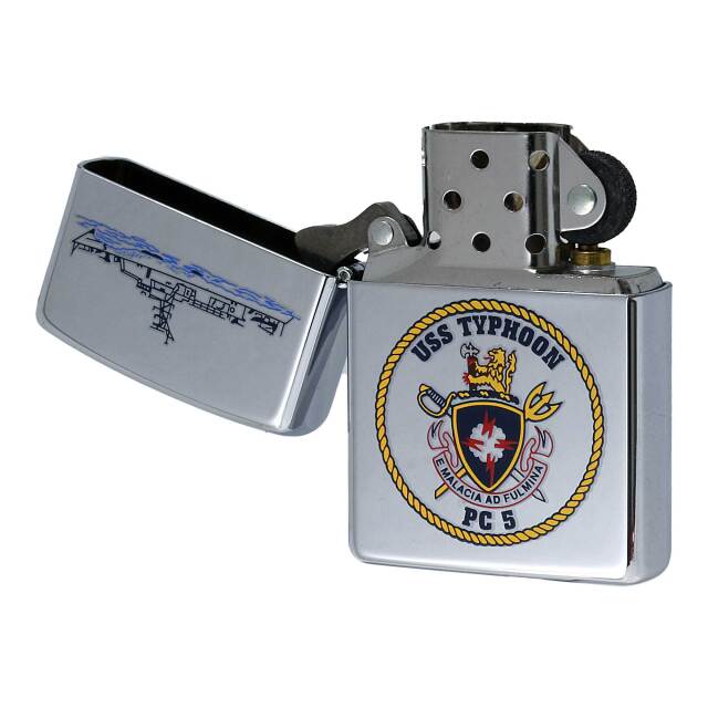 絶版/ヴィンテージ Zippo ジッポー 中古 2001年製造USS Typhoon PC-5