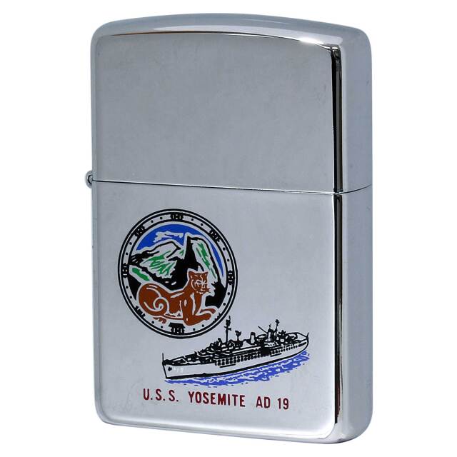 絶版/ヴィンテージ Zippo ジッポー 中古 1996年製造 USS Yosemite AD-19 アメリカ海軍 駆逐艦母艦  [S]ほぼ新品同様