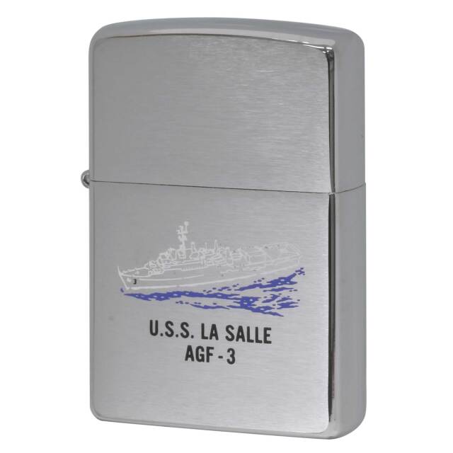 絶版/ヴィンテージ Zippo ジッポー 中古 2003年製造 USS La Salle AGF-3 アメリカ海軍 ドック型輸送揚陸艦  [S]ほぼ新品同様
