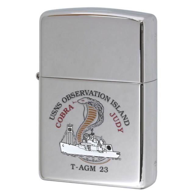 絶版/ヴィンテージ Zippo ジッポー 中古 2002年製造 USNS Observation Island T-AGM-23 アメリカ海軍 ミサイル追跡艦  [S]ほぼ新品同様