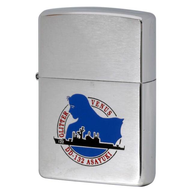 絶版/ヴィンテージ Zippo ジッポー 中古 2001年製造 海上自衛隊 護衛艦 あさゆき DD 132 ロゴマーク  [S]ほぼ新品同様