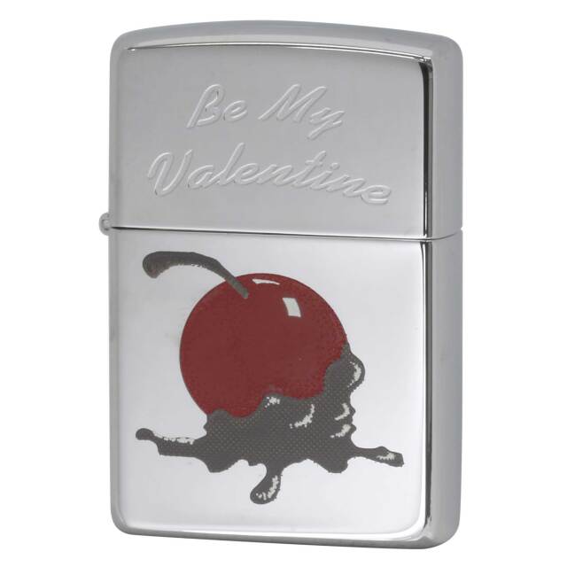 絶版/ヴィンテージ Zippo ジッポー 中古 1996年製造 Be My Valentine チェリーとチョコレート  [N]未使用・新品