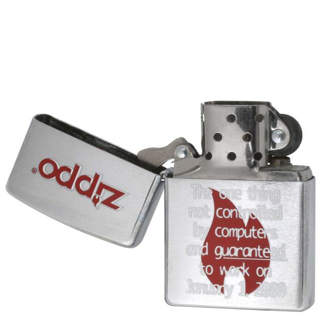 絶版/ヴィンテージ Zippo ジッポー 中古 1999年製造アイコンフレーム