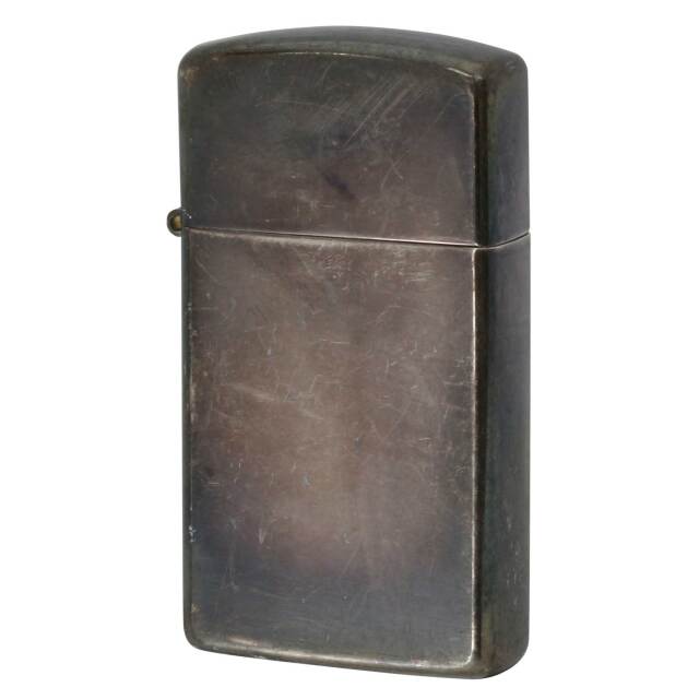 絶版/ヴィンテージ Zippo ジッポー 中古 1995年製造 ブラックコーティング スリム  [C]使用感あり傷汚れあり