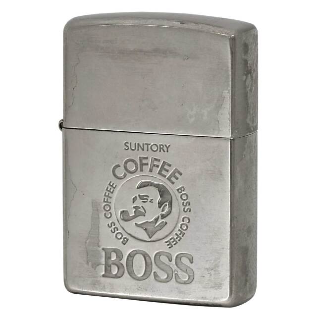 絶版/ヴィンテージ Zippo ジッポー 中古 1998年製造 SANTORY BOSS  [C]使用感あり傷汚れあり