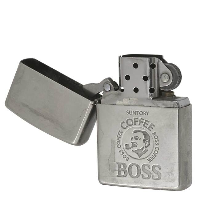 絶版/ヴィンテージ Zippo ジッポー 中古 1998年製造SANTORY BOSS [C