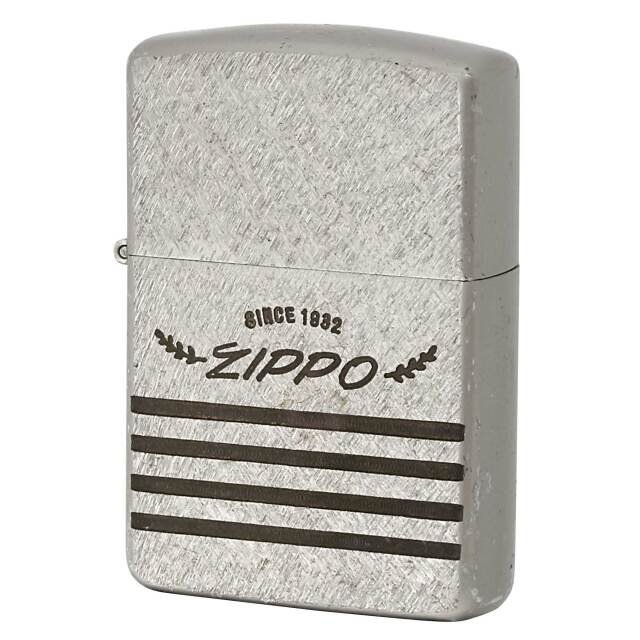 絶版/ヴィンテージ Zippo ジッポー 中古 1991年製造 ストライプ オールド ロゴ  [C]使用感あり傷汚れあり