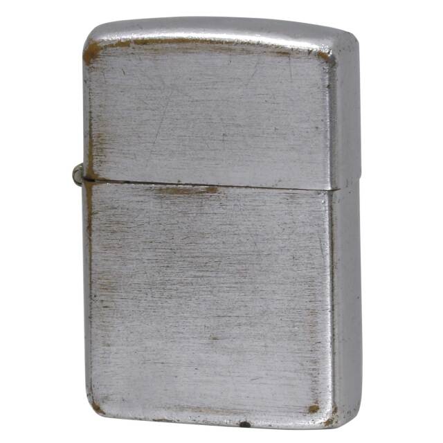 絶版/ヴィンテージ Zippo ジッポー 中古 1948年製造 ブラッシュドクローム 3バレル  [D]傷汚れがあり使用に難あり