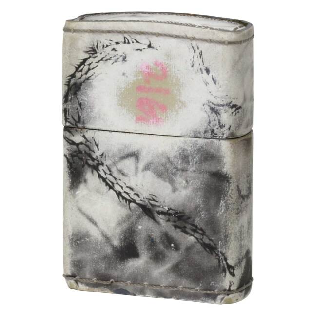 絶版/ヴィンテージ Zippo ジッポー 中古 2006年製造 龍革巻き（訳あり）  [B]使用感ありやや傷汚れあり