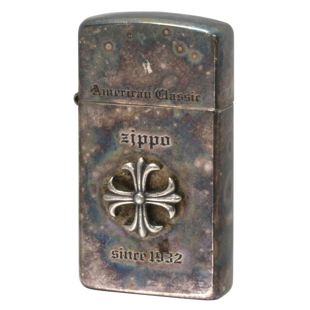 絶版/ヴィンテージ Zippo ジッポー 中古 2002年製造 AmericanClassic　スリム  [C]使用感あり傷汚れあり