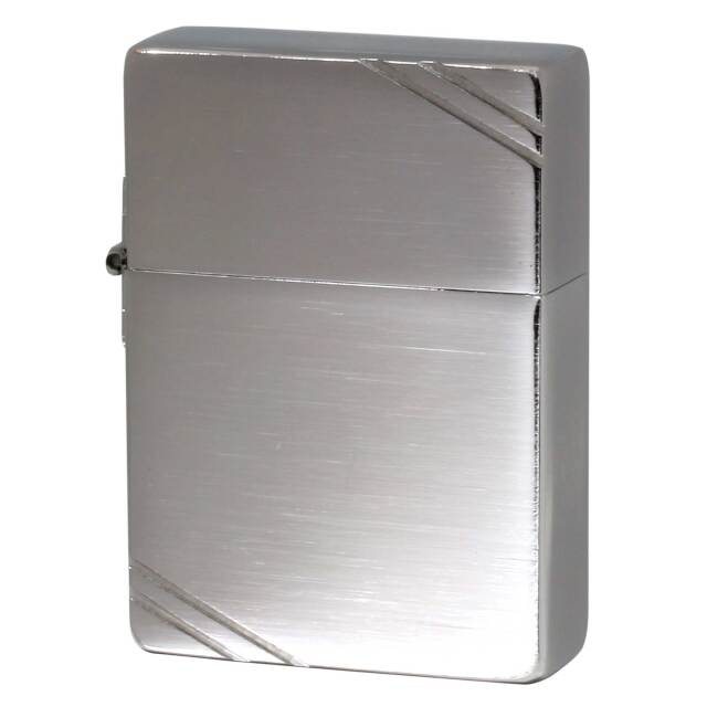 絶版/ヴィンテージ Zippo ジッポー 中古 2014年製造 1935レプリカ ブラッシュドクローム ダイアゴナルラン  [S]ほぼ新品同様
