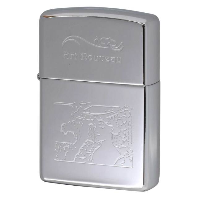 絶版/ヴィンテージ Zippo ジッポー 中古 1993年製造 アール・ヌーヴォー  [C]使用感あり傷汚れあり