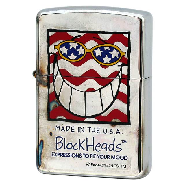 絶版/ヴィンテージ Zippo ジッポー 中古 1996年製造 Block Heads アートNo.JO-013  [S]ほぼ新品同様
