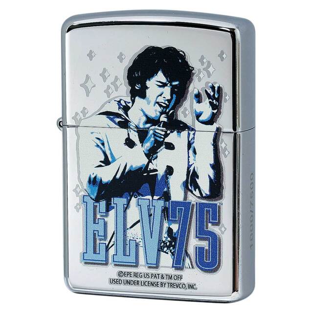 絶版/ヴィンテージ Zippo ジッポー 中古 2009年製造 エルビス・プレスリー EKV75バースデイ2010  [N]未使用・新品