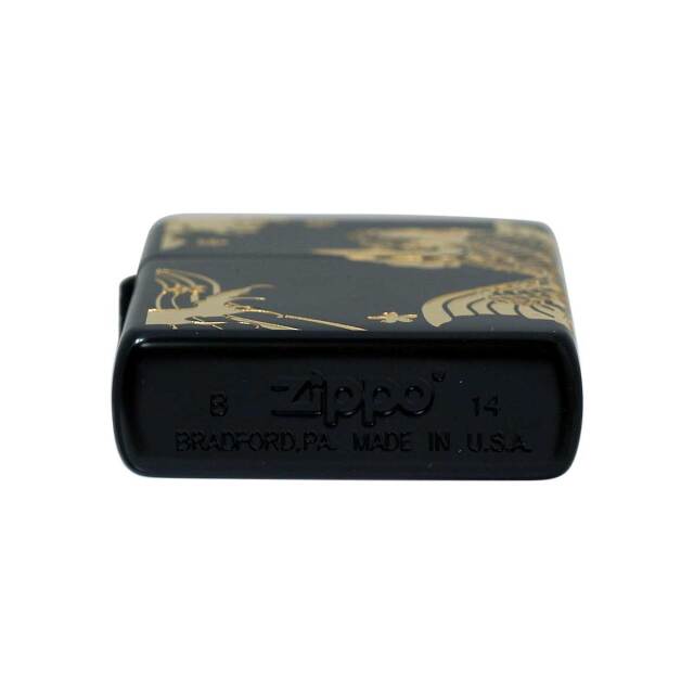  タイプライター ヴィンテージ 絶版/ヴィンテージ Zippo ジッポー 中古 2014年製造黒マット金鯉
