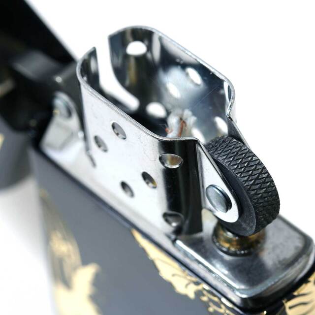 絶版/ヴィンテージ Zippo ジッポー 中古 2014年製造黒マット金鯉