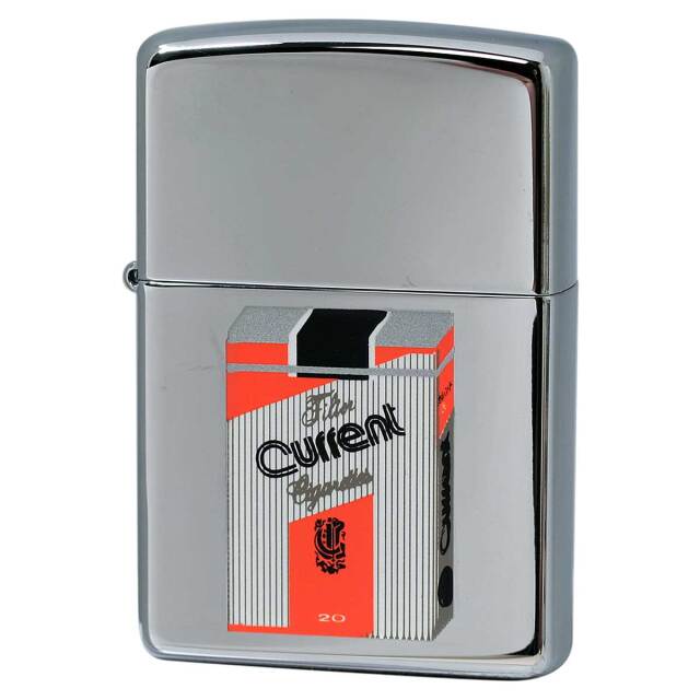 絶版/ヴィンテージ Zippo ジッポー 中古 2005年製造 レトロたばこコレクション Current タバコ柄  [N]未使用・新品