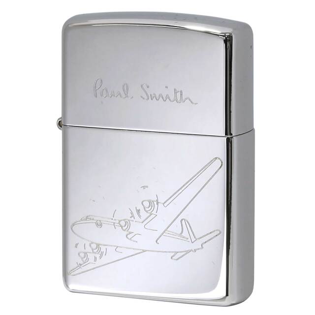 絶版/ヴィンテージ Zippo ジッポー 中古 2001年製造 ZIPPO Paul Smith Airplane 飛行機  [S]ほぼ新品同様