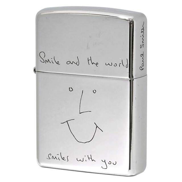 絶版/ヴィンテージ Zippo ジッポー 中古 2008年製造 ZIPPO Paul Smith Smile and the world. Smiles with you.  [S]ほぼ新品同様