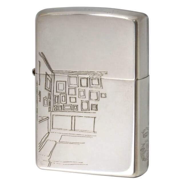 絶版/ヴィンテージ Zippo ジッポー 中古 2005年製造 ZIPPO Paul Smith 部屋の画線  [A]使用感少なく状態が良い