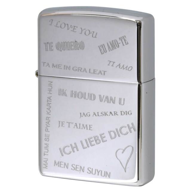 絶版/ヴィンテージ Zippo ジッポー 中古 2005年製造 ZIPPO Paul Smith LOVE 愛の言葉 Typography タイポグラフィ  [S]ほぼ新品同様