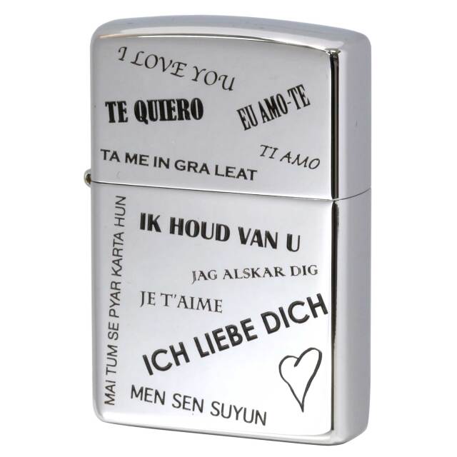 絶版/ヴィンテージ Zippo ジッポー 中古 2005年製造 ZIPPO Paul Smith LOVE 愛の言葉 Typography タイポグラフィ  [S]ほぼ新品同様