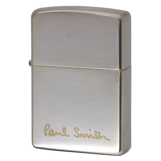 絶版/ヴィンテージ Zippo ジッポー 中古 2005年製造 ZIPPO Paul Smith LOGO 逆エッチング 盛上げ ゴールド  [S]ほぼ新品同様