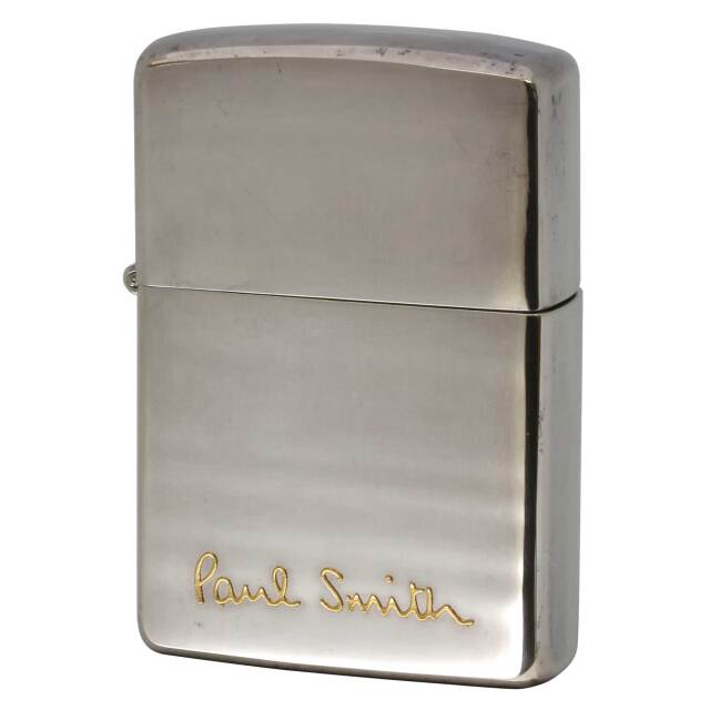 絶版/ヴィンテージ Zippo ジッポー 中古 1993年製造 ZIPPO Paul Smith LOGO 逆エッチング 盛上げ ゴールド  [B]使用感ありやや傷汚れあり