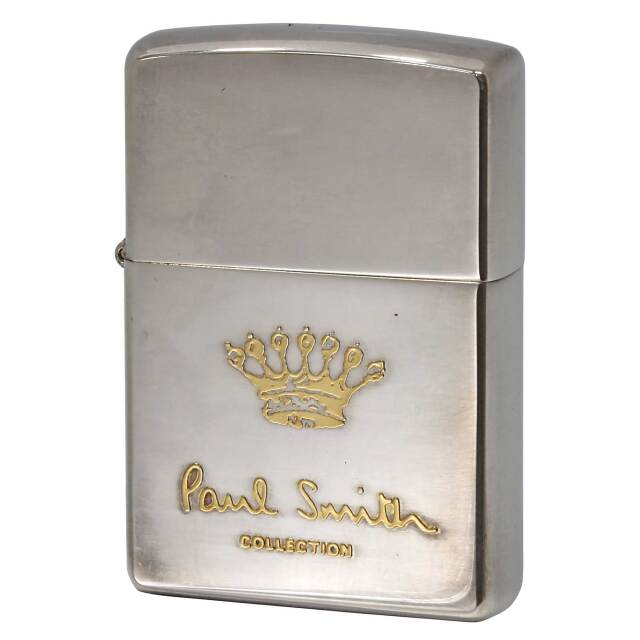 絶版/ヴィンテージ Zippo ジッポー 中古 2005年製造 ZIPPO Paul Smith Collection 王冠 逆エッチング 盛上げ ゴールド  [A]使用感少なく状態が良い