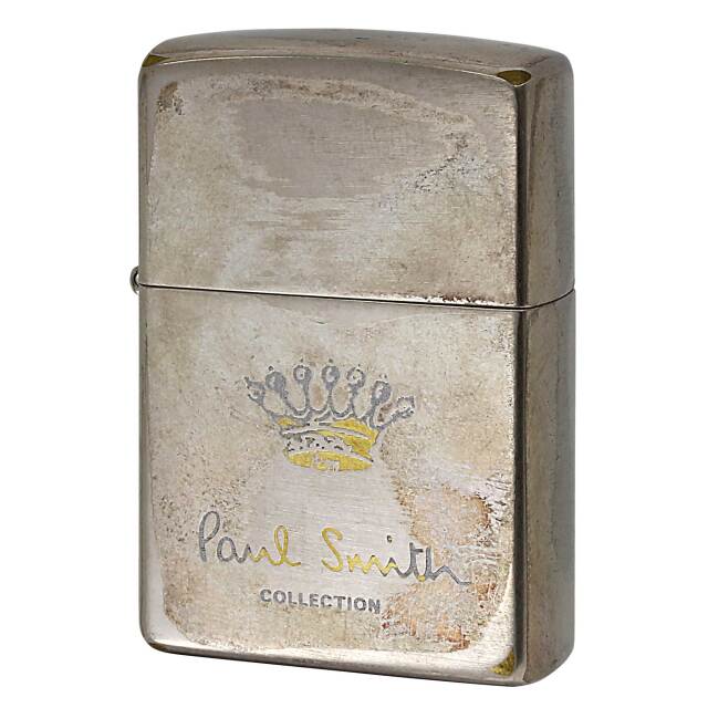 絶版/ヴィンテージ Zippo ジッポー 中古 2007年製造 ZIPPO Paul Smith Collection 王冠 エッチング バレル加工 ダメージ仕上げ  [S]ほぼ新品同様