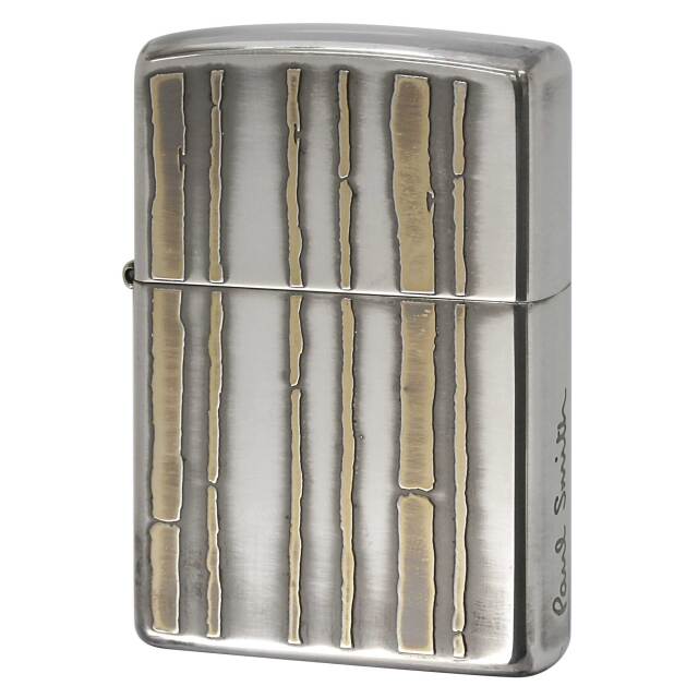 絶版/ヴィンテージ Zippo ジッポー 中古 2007年製造 ZIPPO Paul Smith Bamboo 竹 逆エッチング 盛上げ ゴールド  [S]ほぼ新品同様
