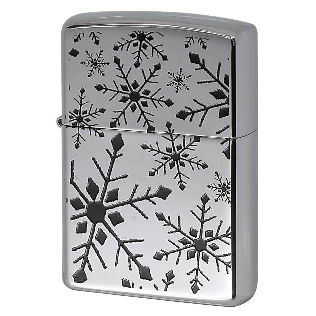 絶版/ヴィンテージ Zippo ジッポー 中古 2005年製造 ZIPPO Paul Smith 雪の結晶 ブラック ランダム  [A]使用感少なく状態が良い