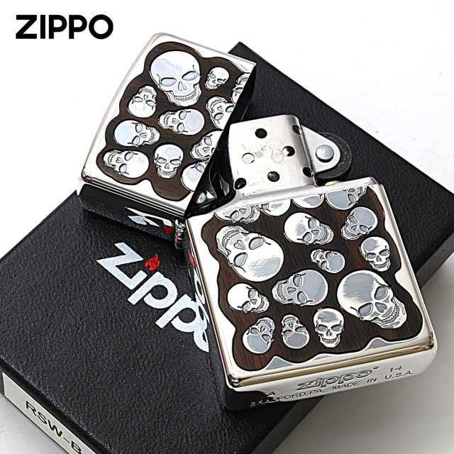 Zippo ジッポー スカル ドクロ 骸骨 ウッド 木 Random Skull